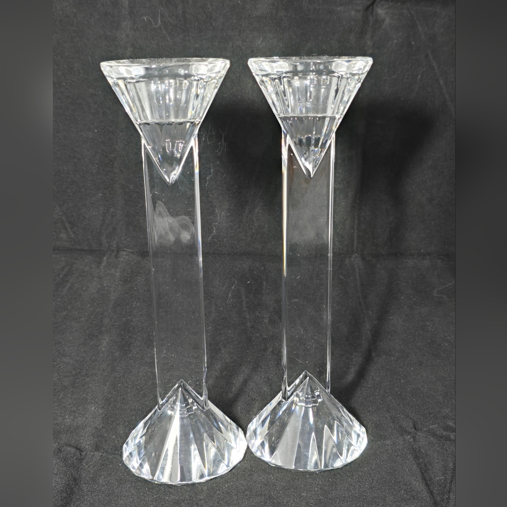 Set of Bohemia Crystal Candle Sticks